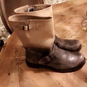 Frye Veronica Short Ombré midcalf boot stone sz10